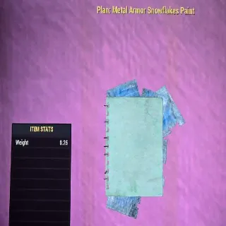 Metal Armor Snowflake Paint Plan