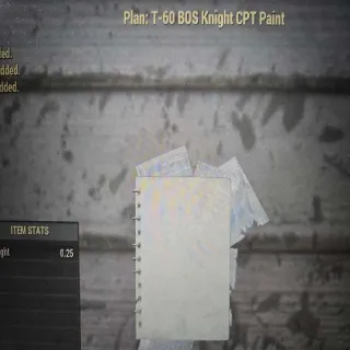 T-60 BOS Knight CPT Paint Plan