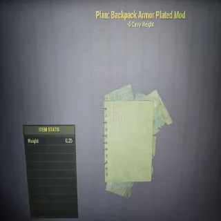 Backpack Armor Plated Mod Plan