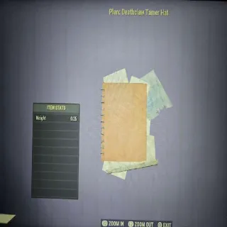 Deathclaw Tamer Hat Plan