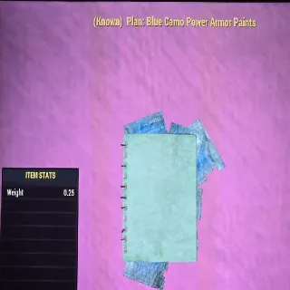 Blue Camo Power Armor Paints Plan