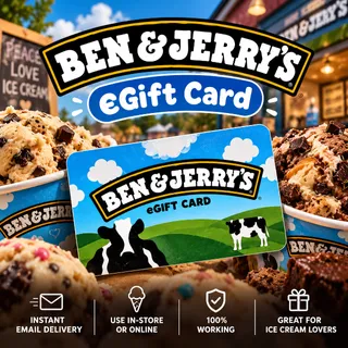 Ben & Jerry’s $20 eGift Card | Instant Digital Delivery