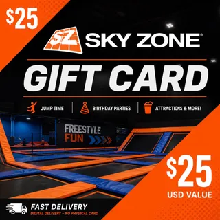 $25 Sky Zone Gift Card | Fast Delivery