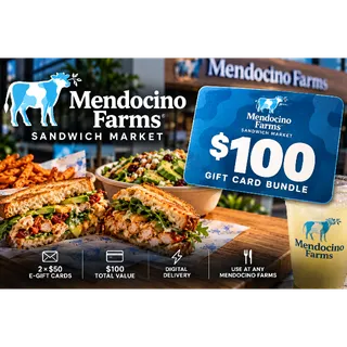 $100 Mendocino Farms eGift Card – Fast Digital Delivery