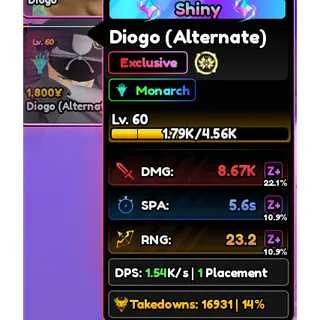 Shiny Diego/Diogo | Anime Vanguards
