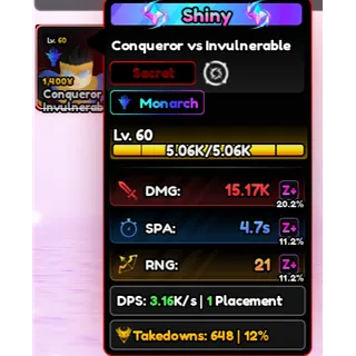 SHINY Conqueror vs Invulnerable (Conquest Vs Invincible SHINY)