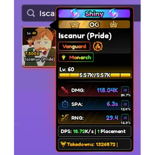 Escanor (Iscanur Pride) **SHINY** **OG**