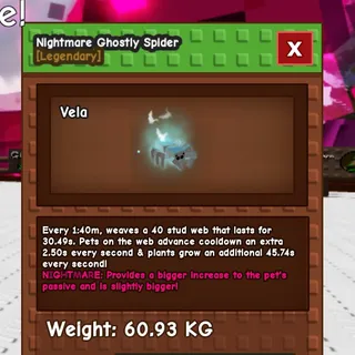 60kg Ghostly Spider
