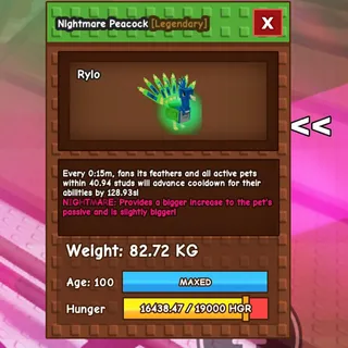 80kg Titanic Peacock