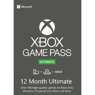 Xbox Game Pass Ultimate - 12 months 