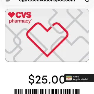 $25,00 Cvs