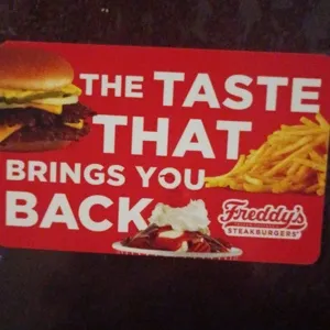 $50.00 Freddy's steakburg