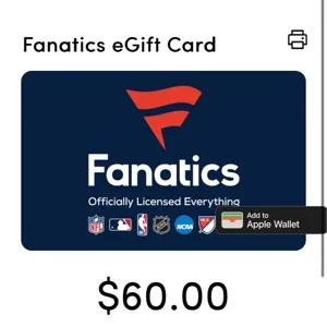 $60.00 fanatics
