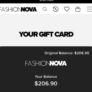 $206,00 Fashion Nova