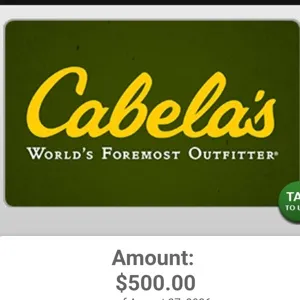 $500,00 Cabelas