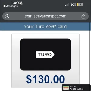 $130.00 Turo 