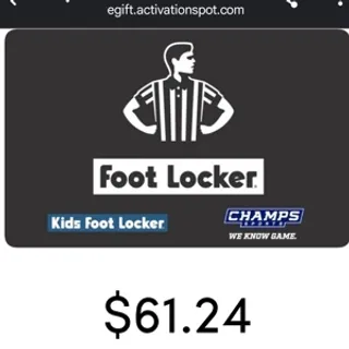 $61,00 Foot locker 
