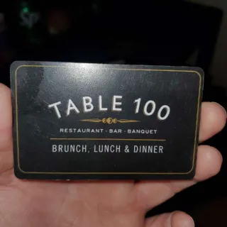 $100,00 Table 100