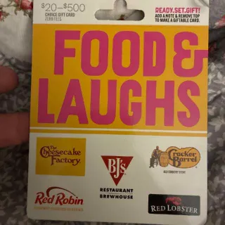$50,00 Food & laughs