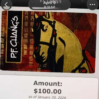 $100,00 PF Chang