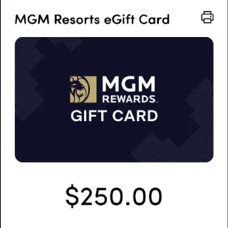 $250,00 MGM rewards