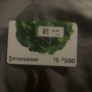 $50,00 Stop & Shop