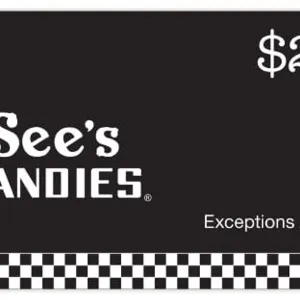 $25 See's candies