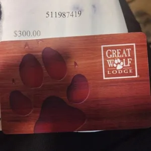 $300.00 Great wolf ladge 