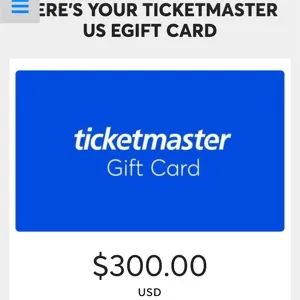 $300 Ticket master 