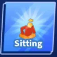 Sitting emote-blade ball