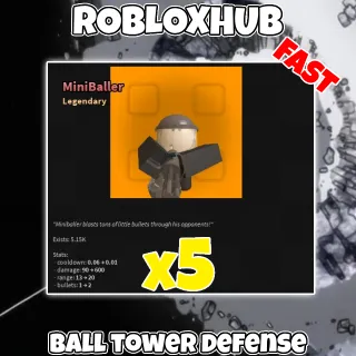 BALL TOWER DEFENSE MINIBALLER x5