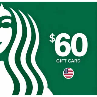 $60.00 USD Starbucks Giftcard 