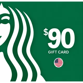 $90.00 USD Starbucks Giftcard Transferable Automatic Delivery
