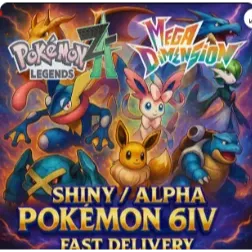 POKEMON LEGENDS ZA (Z-A) ✨ 6x CUSTOM SHINY / ALPHA Pokémon 6iv ⭐ NEW DLC Pokémon