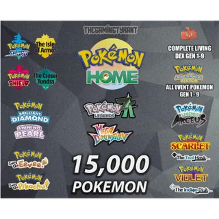 Pokemon Complete Living Dex Transfer - Compatible with Pokémon HOME - Gen 1-7 LivingDex Non-Shiny (OT Change)