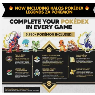 Pokemon Home Living Dex - All Pokedex Completion - SHINY OR NO SHINY OR BOTH - 3000-6000 POKEMON
