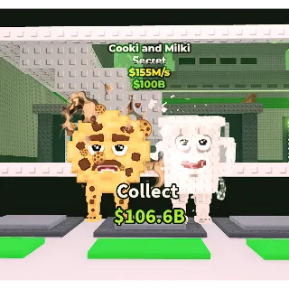 Cooki and Milki! Ultra rare 155M/s Brainrot INSTANT DELIVERY 