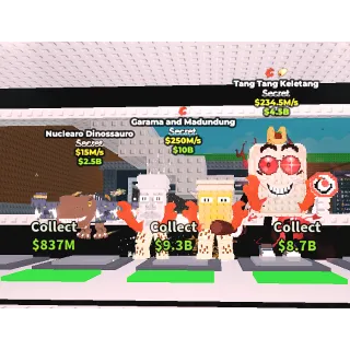 OP 3 BRAINROT BUNDLE! GARAMA AND MADUNGDUNG - TANG TANG KELETANG - NUCLEARO DINOSSAURO INSTANT DELIVERY!