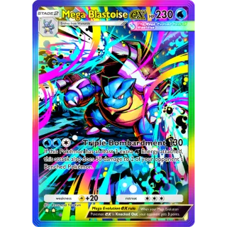 Rainbow Rare Mega Blastoise EX ⭐️⭐️