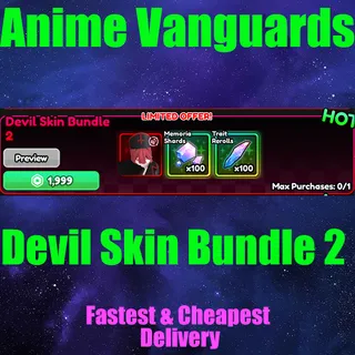 Anime Vanguards Devil Skin Bundle 2