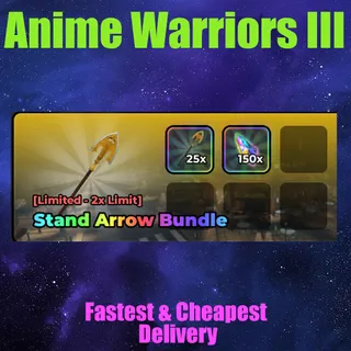 Anime Warriors III stand arrow bundle 