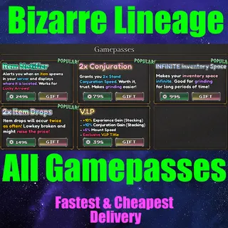  Bizarre Lineage All Gamepasses