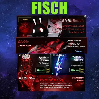 Fisch -spade of sorrow- twilight's wildcard- pyre of mercy-bunny blauffs bundle-diablo