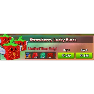 Be a Lucky Block strawberry luck block x3