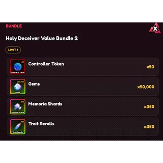 Anime Vanguards Holy Deceiver Value Bundle 2