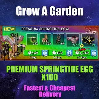 grow a garden PREMIUM SPRINGTIDE EGG X100