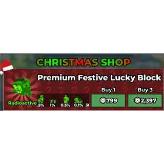 Steal a Brainrot premium festive lucky block x3