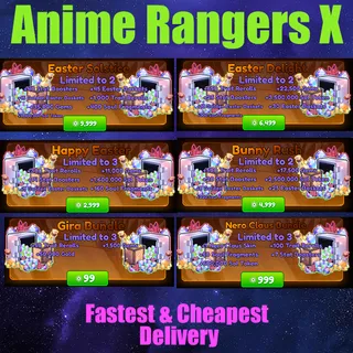 anime Rangers X (2Easter Solstice-2Easter Delight-2Bunny Rush-3Happy Easter)(3Nero Claus-3Gira Bundle)