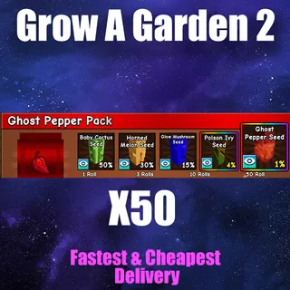 grow a garden 2 ghost pepper pack X50