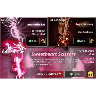 Heartseeker Bat + Regal Harmony + Sweetheart Scissors - Fisch